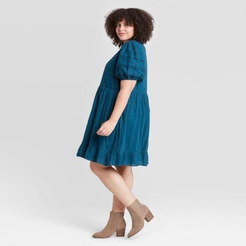 NEW Puff Sleeve Eyelet Dress - Universal Thread - Picture 3 of 9
